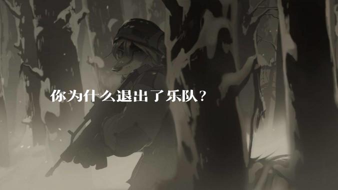 你为什么退出了乐队？