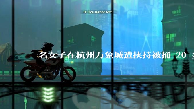 一名女子在杭州万象城遭挟持被捅 20 多刀，隆胸***体救了一命，这反映出哪些公安系统的问题？